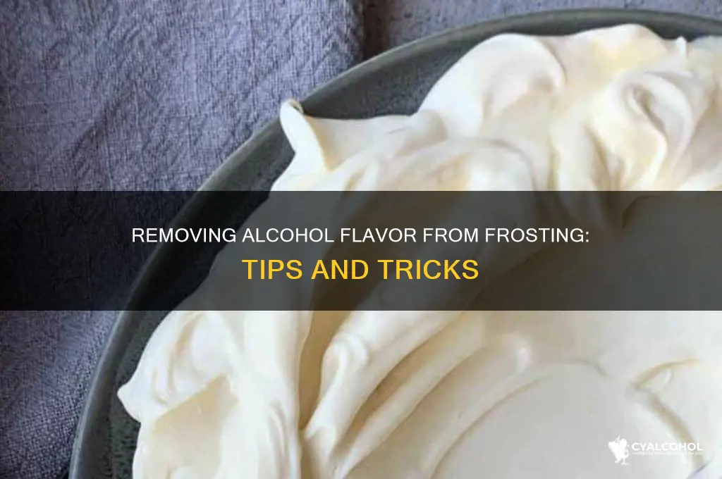 how to remove the alcohol flavor from frosting