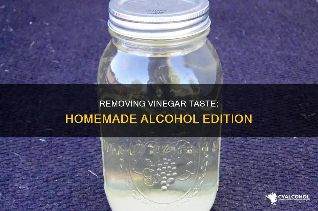 how to remove vinegar taste from homemade alcohol