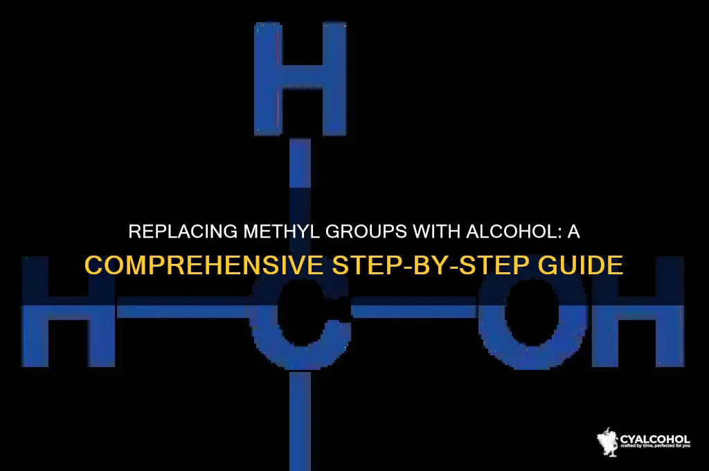how to replace methyl with alcohol