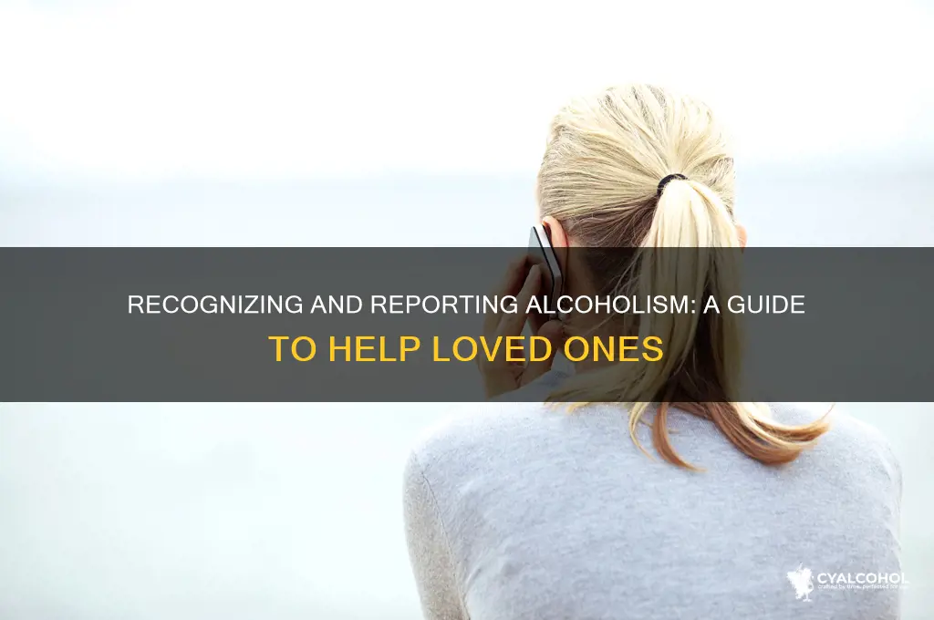 how to report alcoholism