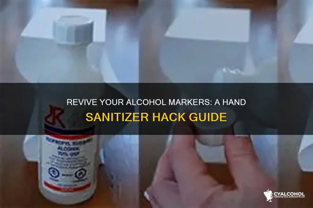 how to revive alcohol markers with hand sanitizer