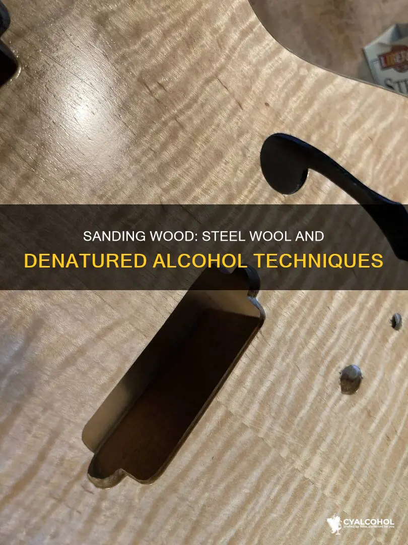 how to sand wood with steel wool and denatured alcohol