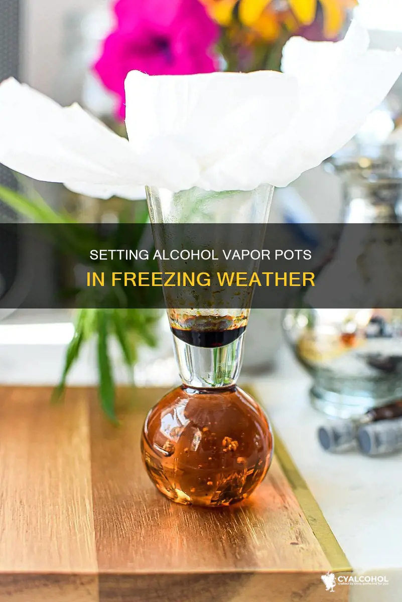 how to set alcohol vapor pot in freezing weather
