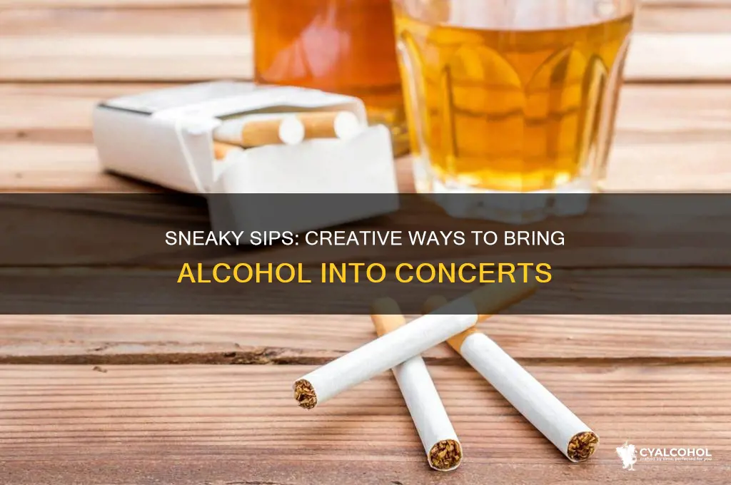 how to smuggle in alcohol into a conert
