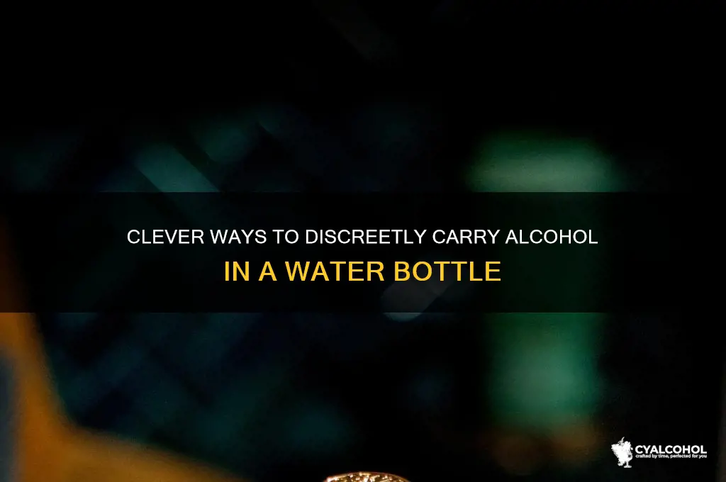 how to sneak alcohol in a water bottle