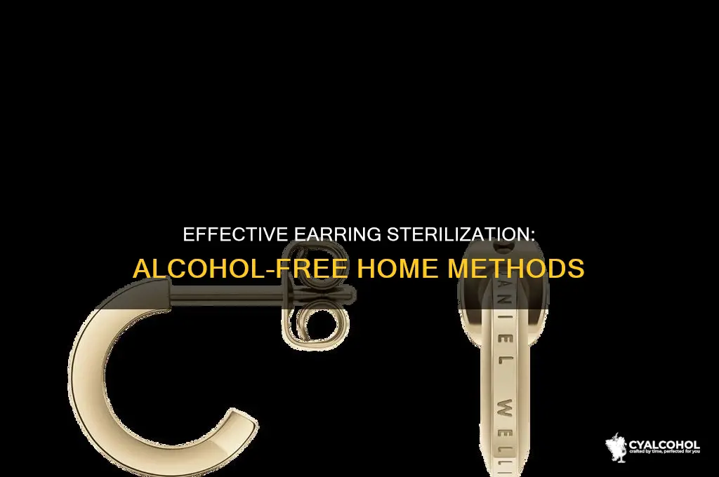 how to sterilize earrings at home without alcohol