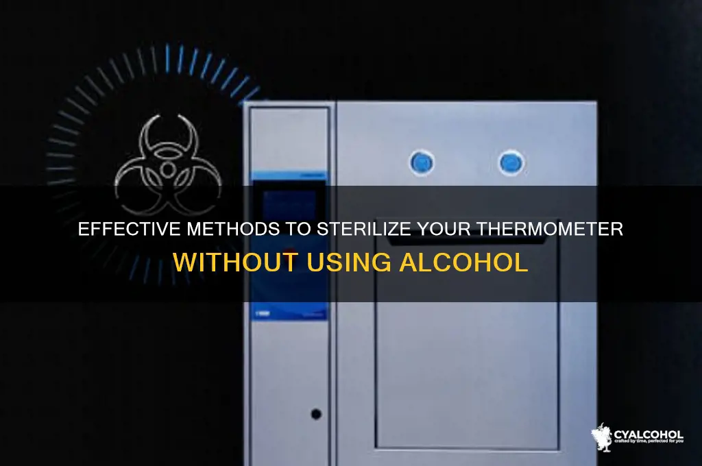 how to sterilize thermometer without alcohol