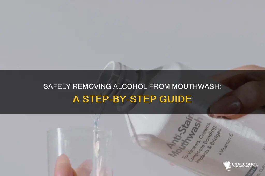 how to strain alcohol from mouthwash