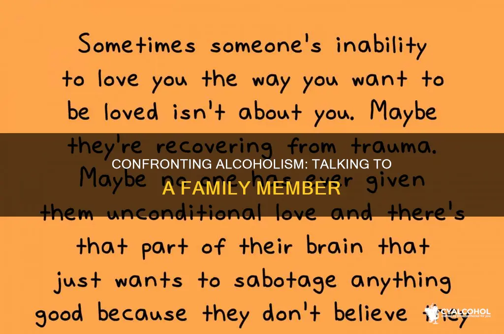 how to talk to an alcoholic family member