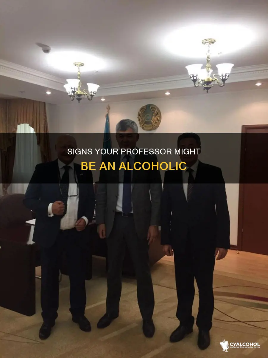 how to tell if your professor is an alcoholic