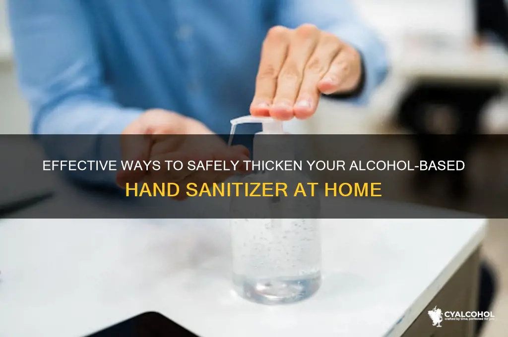 how to thicken alcohol hand sanitizer