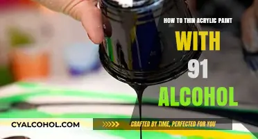 Thinning Acrylic Paint: Using 91% Alcohol for Better Results