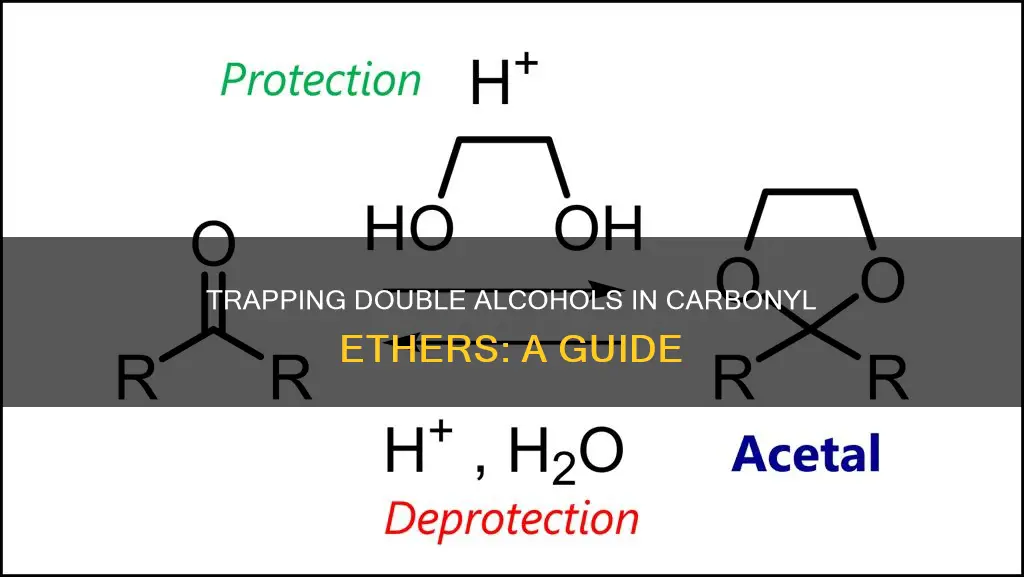 how to trap a double alcohol in a carbonyl ether
