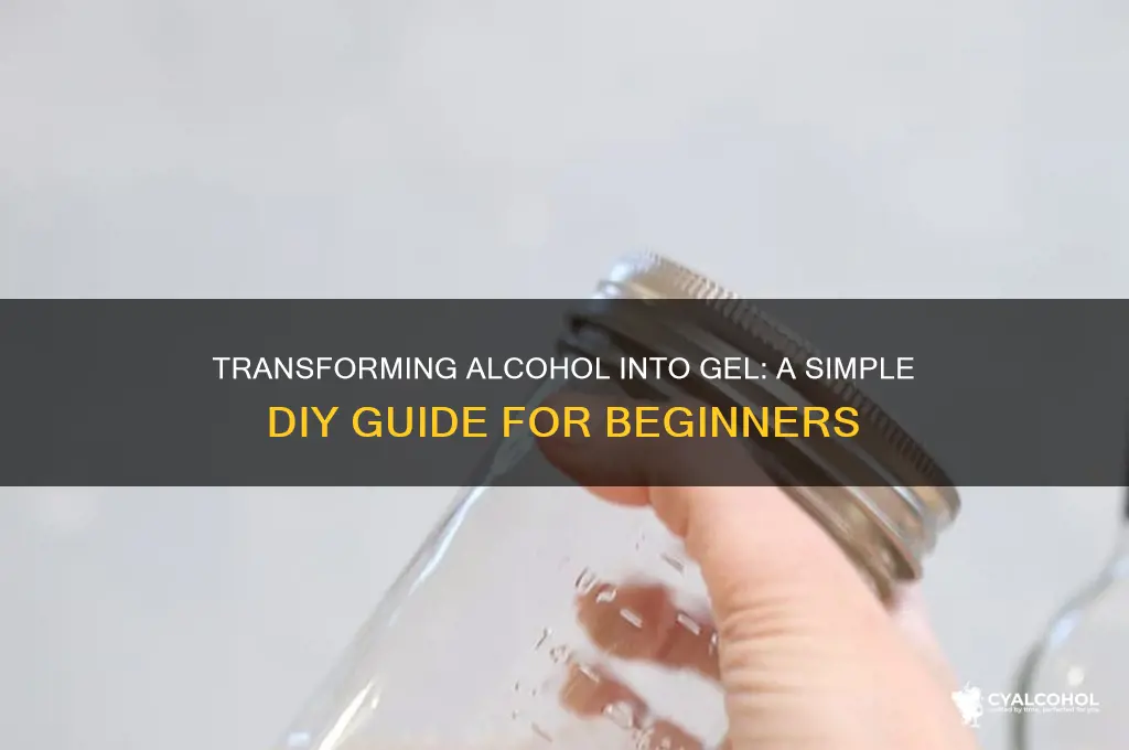 how to turn alcohol into gel