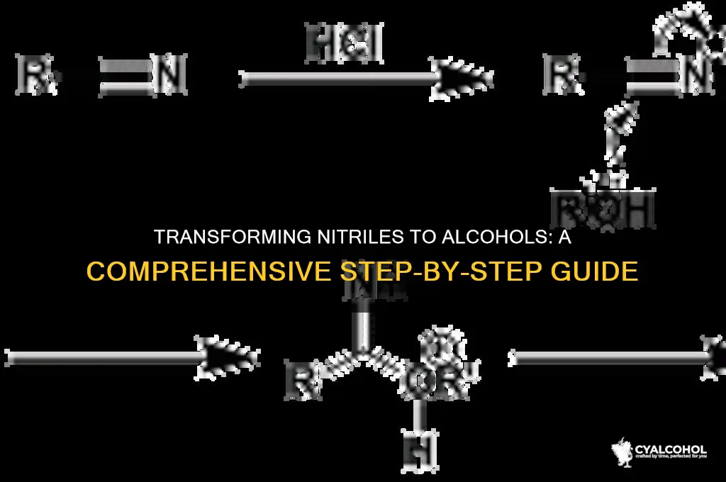 how to turn nitriles into alcohols