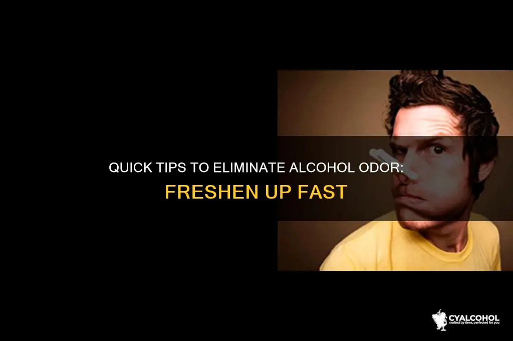 how to wash off alcohol smell