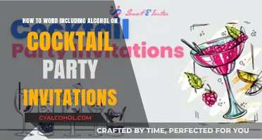Inclusions of Alcohol in Cocktail Party Invites