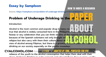 Writing Research Papers on Alcohol: A Comprehensive Guide