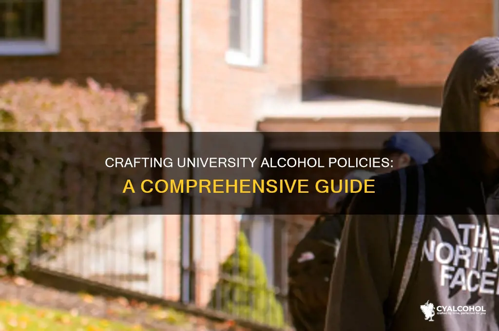 how to write a university policy on alcohol