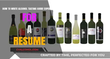 Alcohol Tasting Guide: Resume Writing With a Twist
