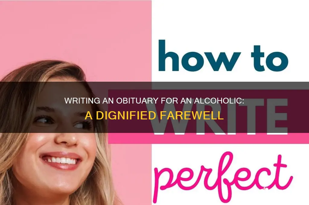 how to write an obituary for an alcoholic