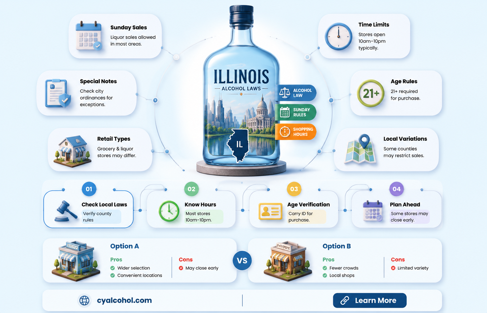 are alcohol sales allowed on sunday in illinois