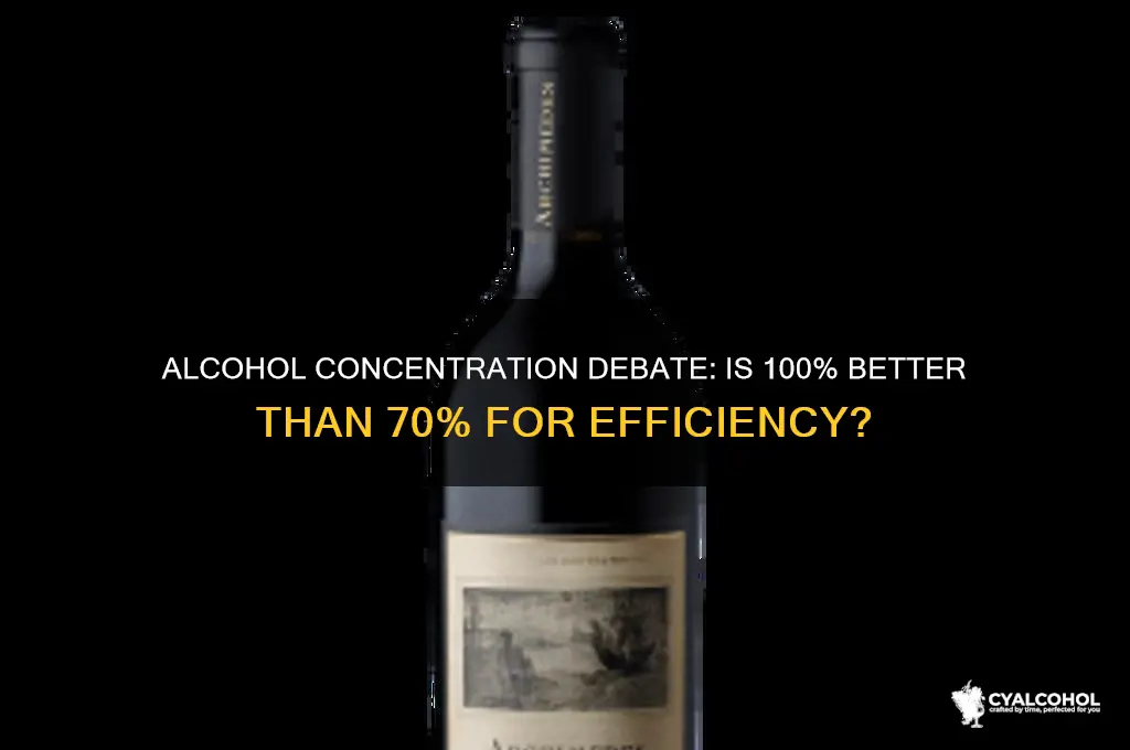 is 100 alcohol better than 70