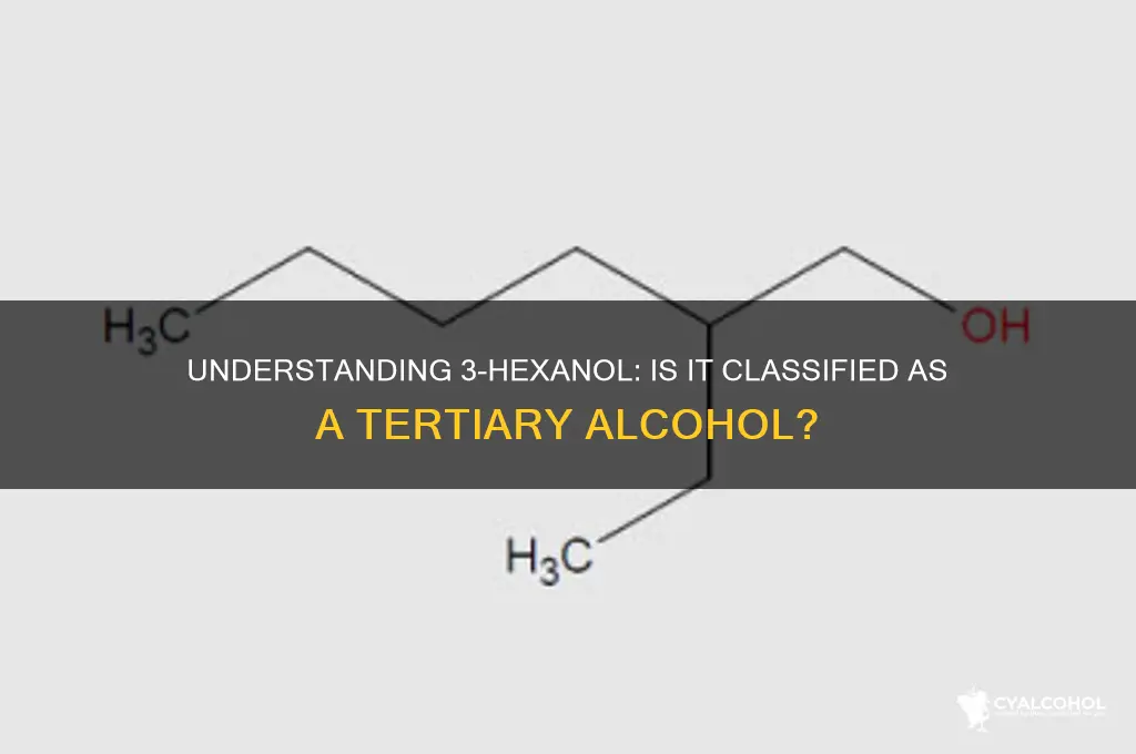 is 3 hexanol a tertiary alcohol