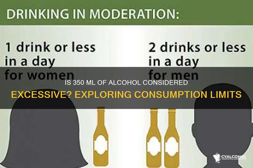 is 350 ml alcohol a lot