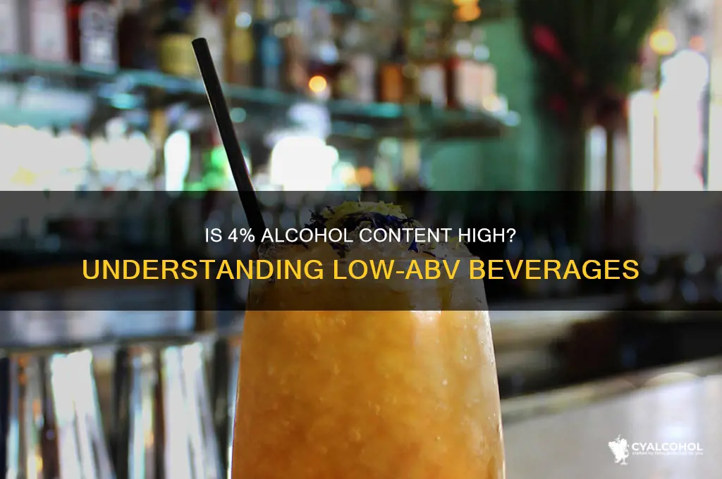 is 4 alcohol high