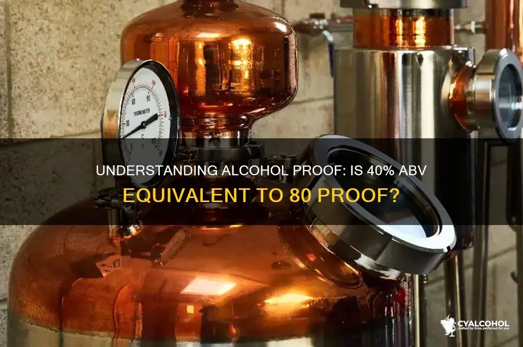 is 40 alcohol 80 proof