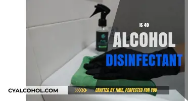 Alcohol as Disinfectant: Is 40% Concentration Effective for Sanitization?