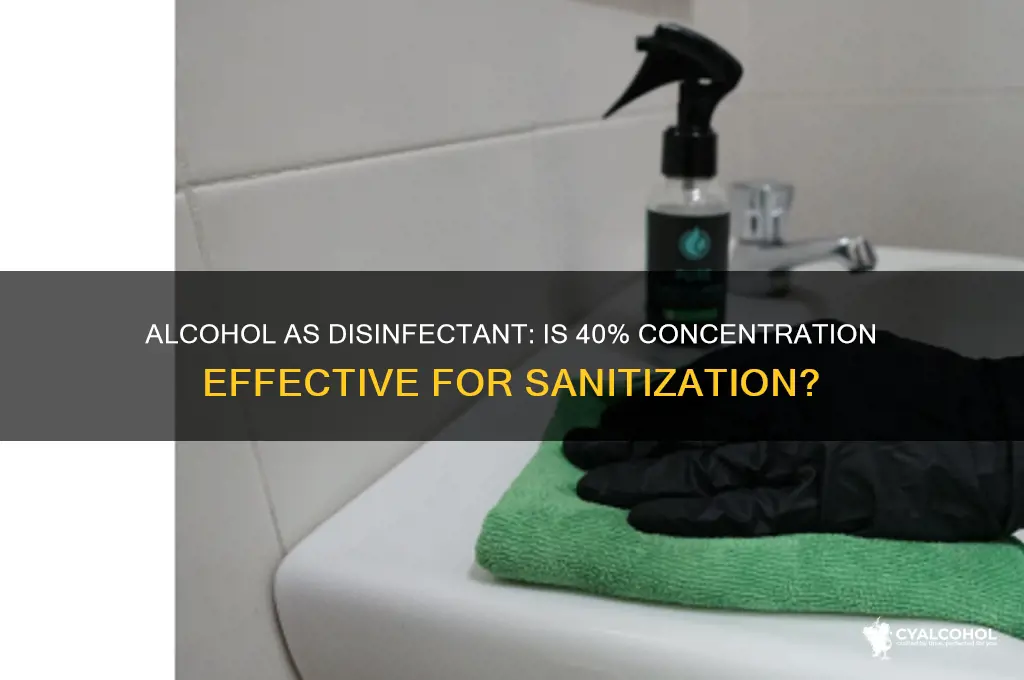 is 40 alcohol disinfectant