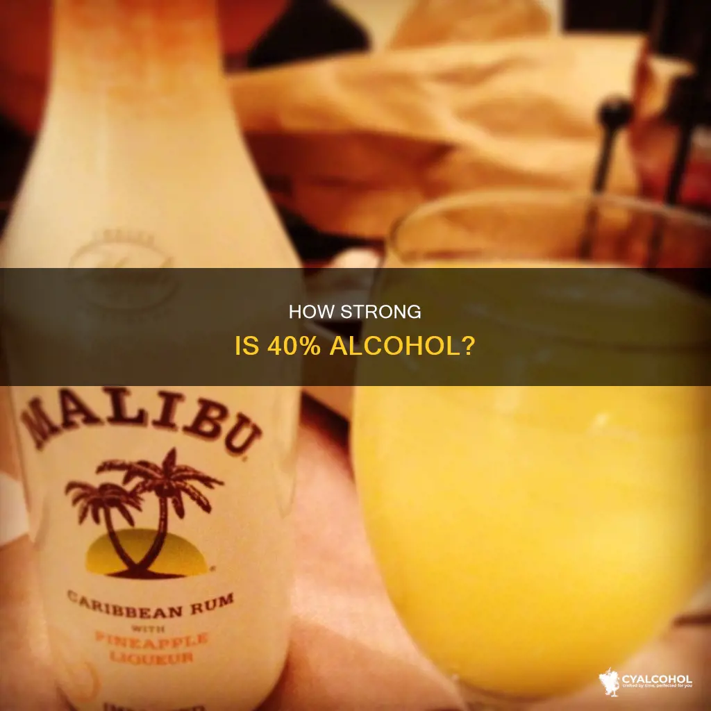 is 40 percent alcohol a lot in age rum