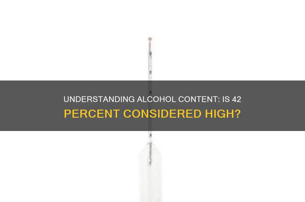 is 42 percent alcohol a lot