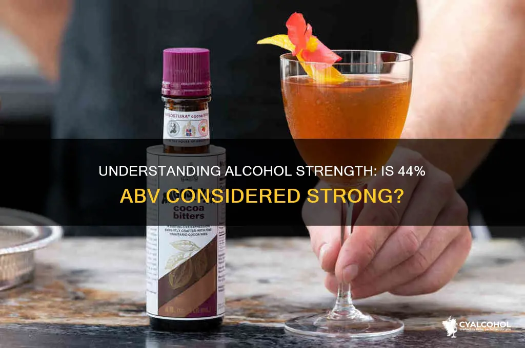 is 44 alcohol strong