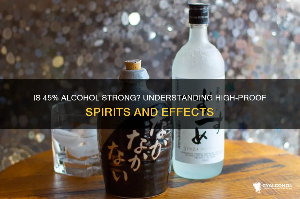 is 45 alcohol strong