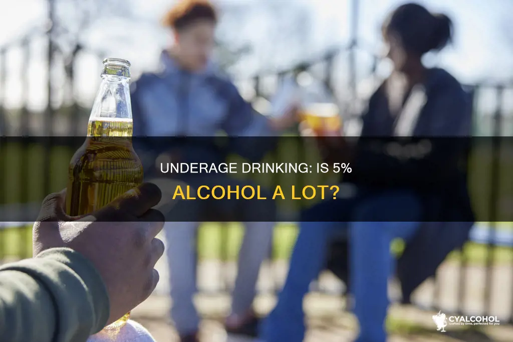 is 5 alcohol a lot for a 14 year old