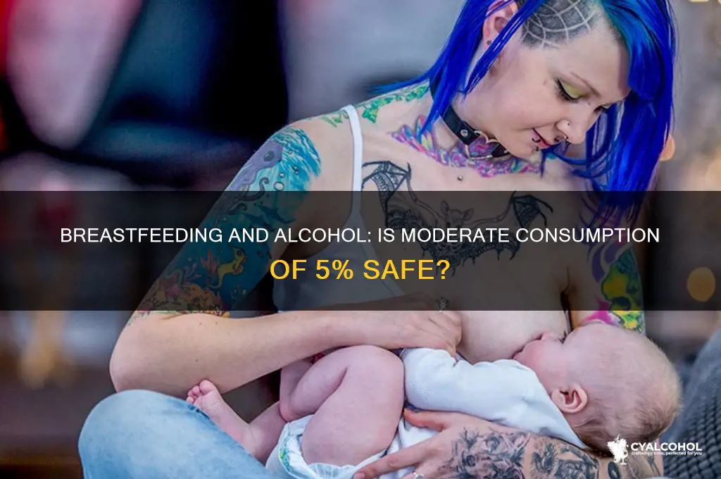 is 5 alcohol ok while breastfeeding