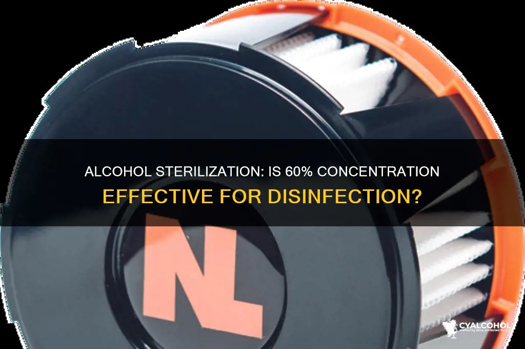 is 60 alcohol enough to sterilize
