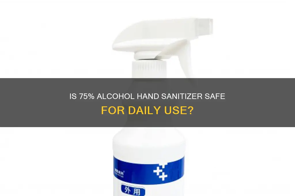 is 75 alcohol hand sanitizer safe