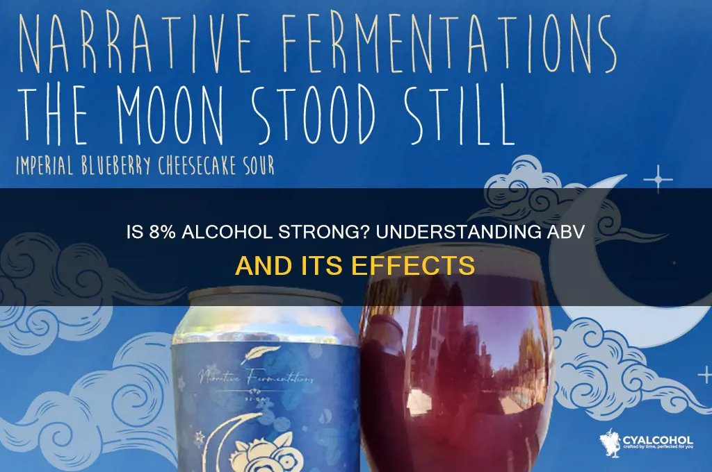 is 8 alcohol strong