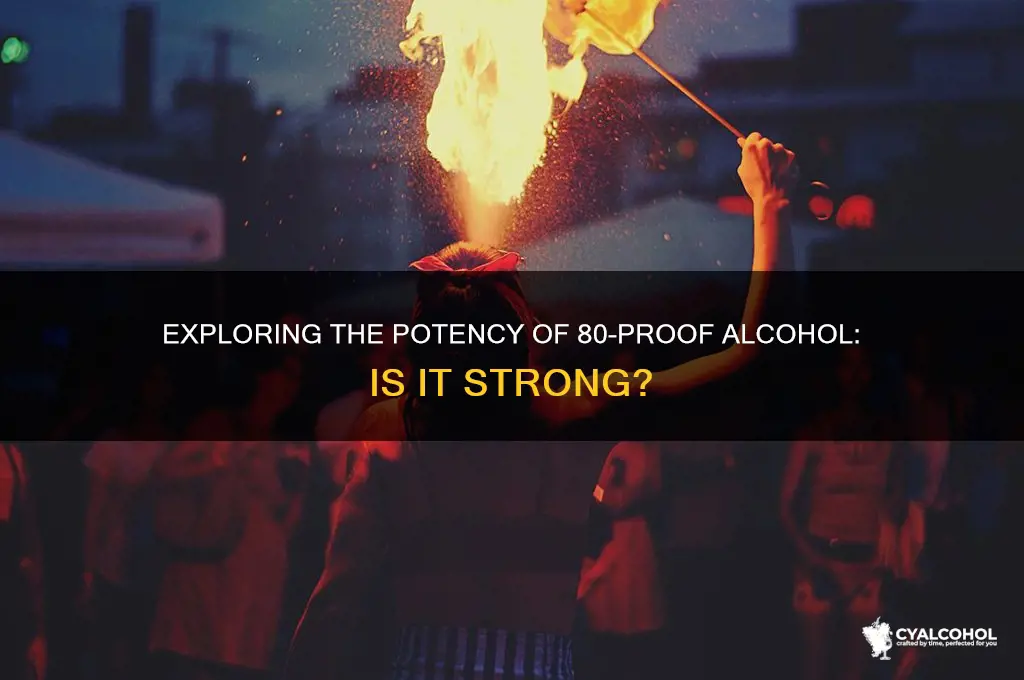 is 80 alcohol strong