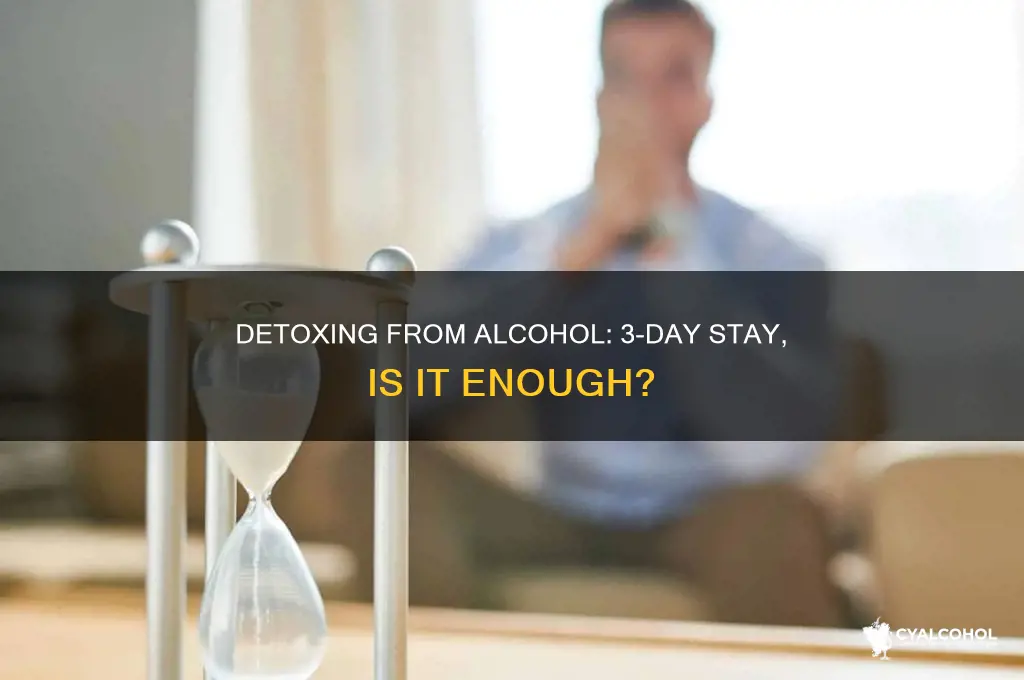 is a 3 day stay for alcohol detox
