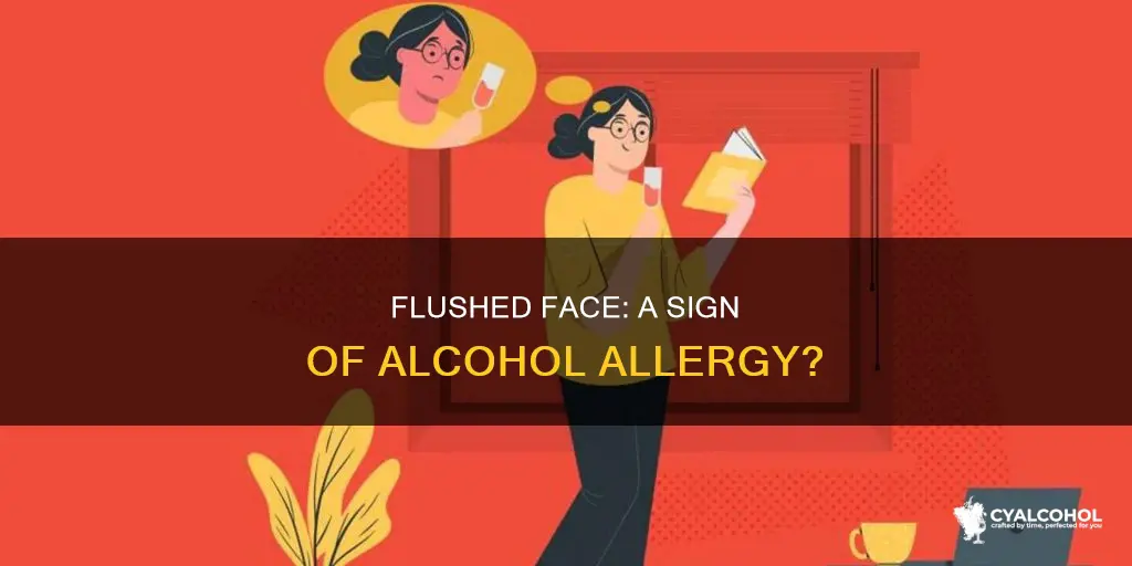 is a flushed face a sign of alcohol allergy