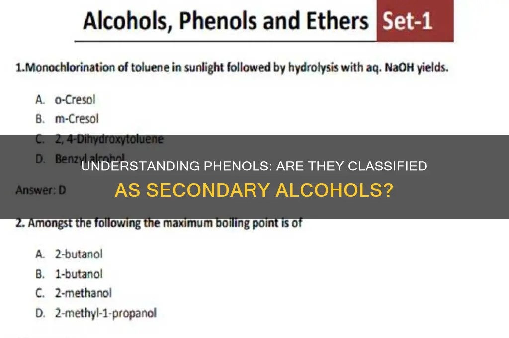 is a phenol a secondary alcohol