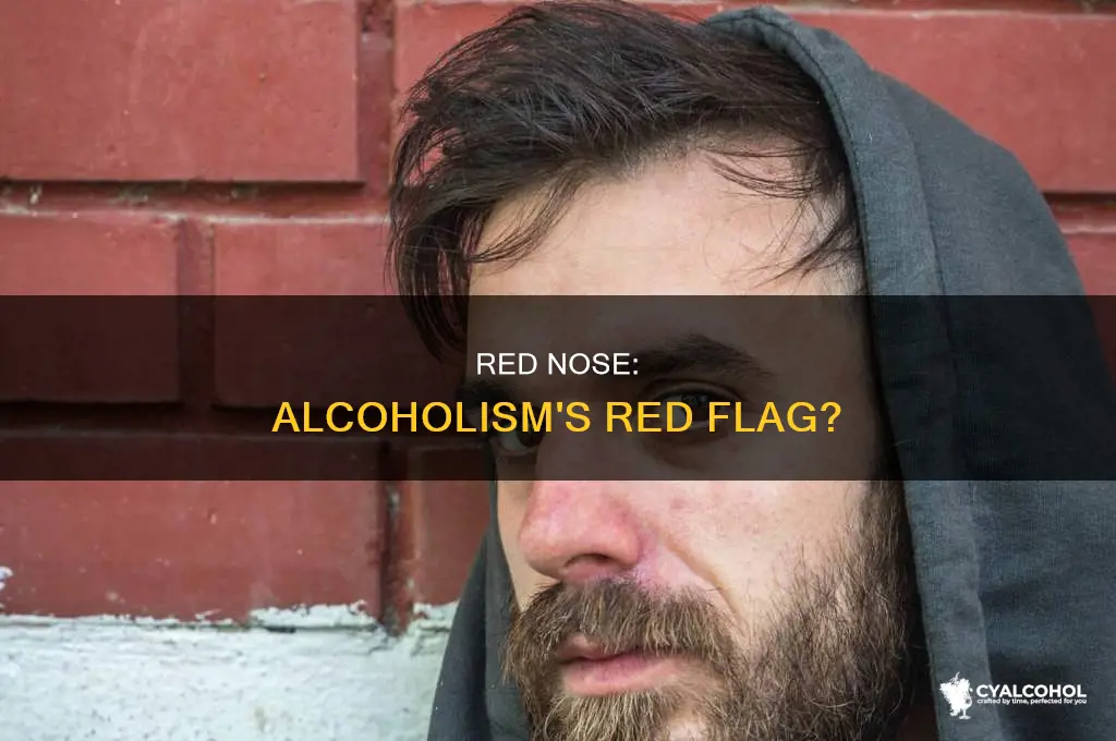 is a red nose a sign of alcoholic
