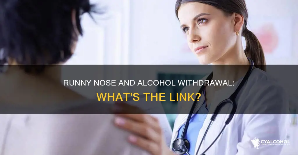 is a runny nose a symptom of alcohol withdrawal