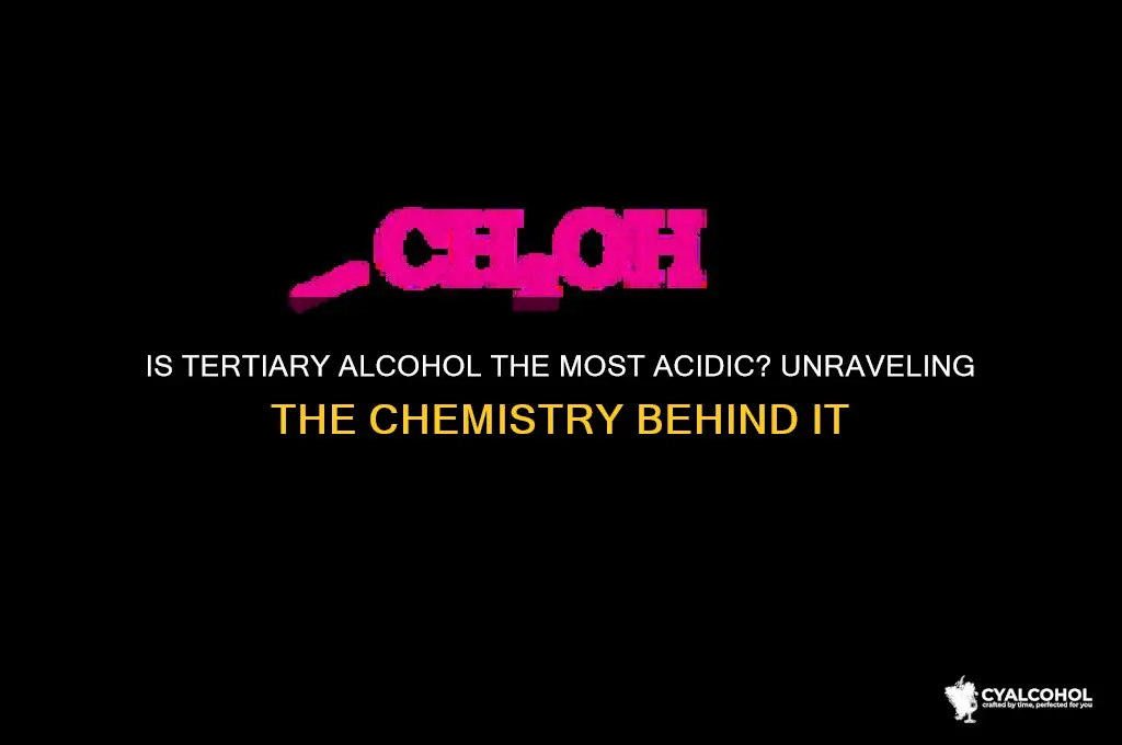is a tertiary alcohol most acidic