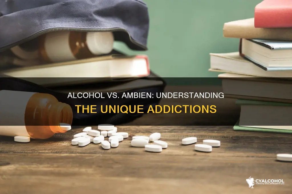 is addiction to alcohol the same as addiction to ambien